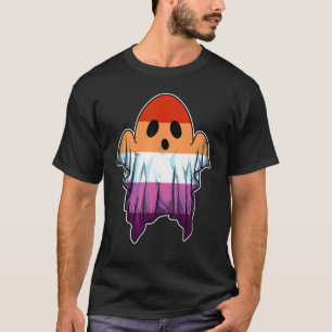 Cute Lesbian Ghost Lgbt Halloween Ghost Lgbtq Lesb T-shirt