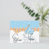 Cute Let it Snow Briefkaart (Staand voorkant)