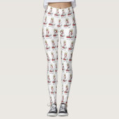 Cute Let's Go! Walk Clumber Spaniel Dog (lemon 1) Leggings (Voorkant)