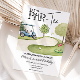 Cute Let's Par-Tee Golf Birthday party, any age Kaart