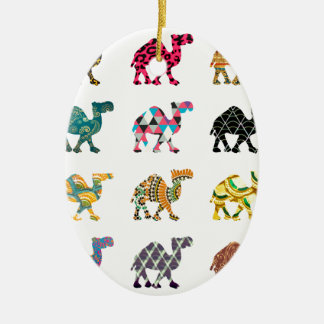 Cute leuke kamelen keramisch ornament