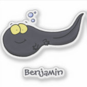 Cute leuke kikkerdril cartoonillustratie sticker (Voorkant)