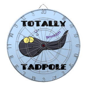 Cute leuke tadpole cartoon illustratie dartbord