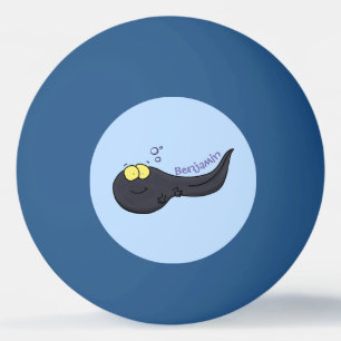 Cute leuke tadpole cartoon illustratie pingpongballen