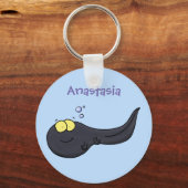 Cute leuke tadpole cartoon illustratie sleutelhanger (Voorkant)