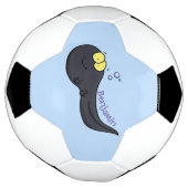 Cute leuke tadpole cartoon illustratie voetbal (Gedraaid)