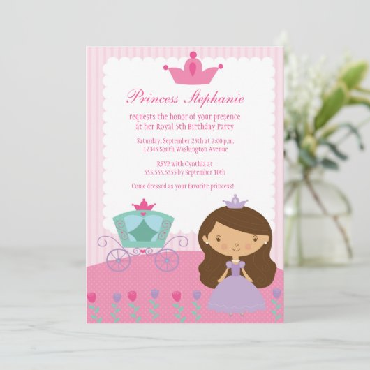 Cute leuke uitnodiging voor het verjaardagsfeest v (Staand voorkant)