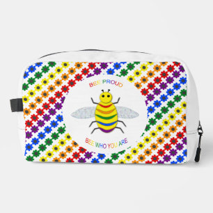 Cute LGBT Proud Rainbow Bee en Flowers Toilettasje