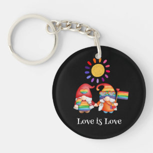 Cute LGBTQ Rainbow-kleuren Sleutelhanger