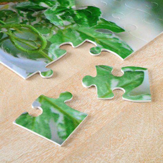 Cute Lhasa Apso Chien dans le panier Puzzle (Côté)