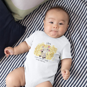 Cute Libra Waterverf Bull Zodiac Romper
