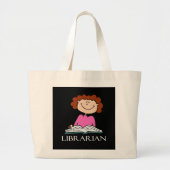 Cute Librarian Canvas tas (Voorkant)
