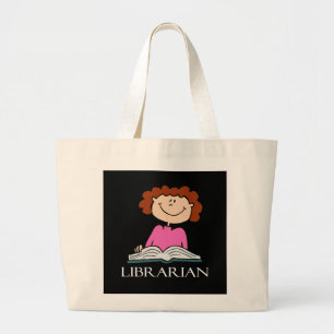 Cute Librarian Canvas tas