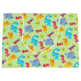 Cute Lichte Pastelgroene Baby Dinosaur Verjaardag Groot Cadeauzakje