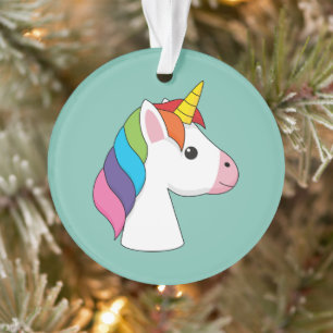 Cute licorne magique avec cheveux colorés