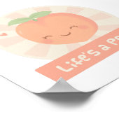 Cute Life is een Poster met peach Fruit Pun (Hoek)