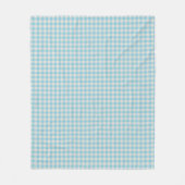 Cute  Light Blue Gingham Pset Pattern Fleece Deken (Voorkant)