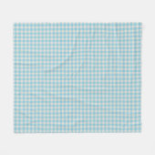 Cute  Light Blue Gingham Pset Pattern Fleece Deken (Voorkant (Horizontaal))