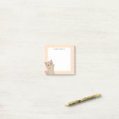 Cute light Brown Cat Personated Post-it® Notes (Op bureau)