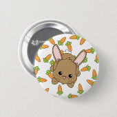 Cute Lil' Bunny Ronde Button 5,7 Cm (Voorkant /achterkant)