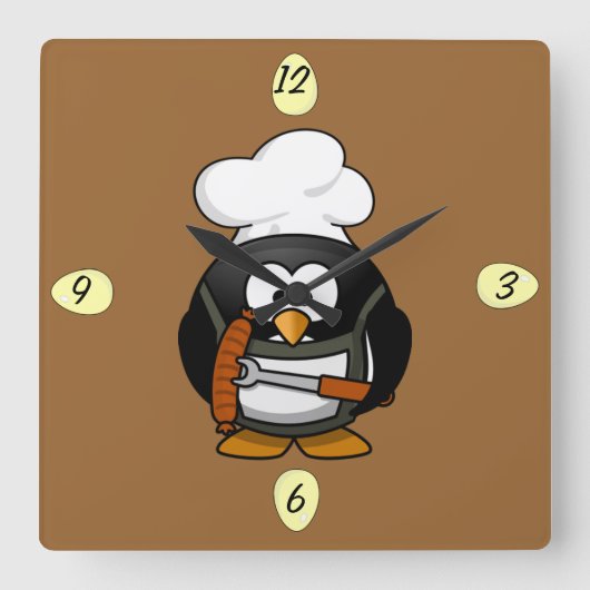 Cute lil Chef Penguin - Klok (Voorkant)