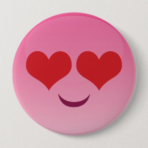 Cute lil Heart Eyes emoji Ronde Button 4,0 Cm