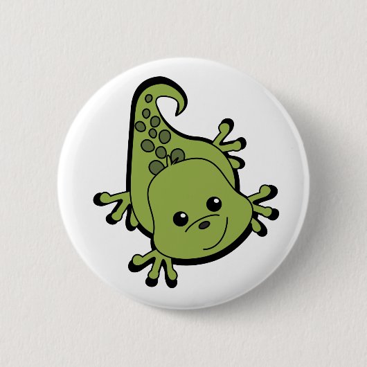 Cute Lil' Lizard Ronde Button 5,7 Cm (Voorkant)