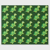 Cute Lil Turtle Guy Pattern Wrapping Paper Cadeaupapier (Vlak)