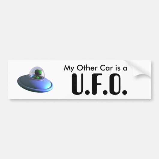 Cute Lil UFO-Bumpersticker Bumpersticker (Voorkant)