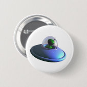 Cute Lil UFO-Button Ronde Button 5,7 Cm (Voorkant /achterkant)