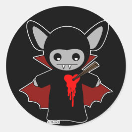 Cute Lil Vampire Bat Ronde Sticker