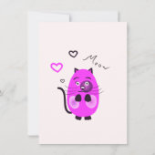 Cute lilac cat Invitation (Dos)