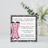Cute Lingerie Bridal Shower Invitation Kaart (Staand voorkant)