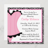 Cute Lingerie Invitation de douche nuptiale (Devant / Derrière)