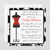 Cute Lingerie Invitation de douche nuptiale (Devant / Derrière)