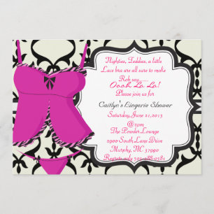 Cute Lingerie Shower Bridal Uitnodiging