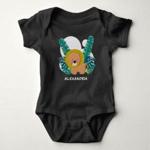 Cute Lion Animal Oerwoud Safari Zoo Personaliseren Romper