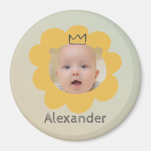 Cute Lion Baby Afbeelding Magneet (Voorkant)