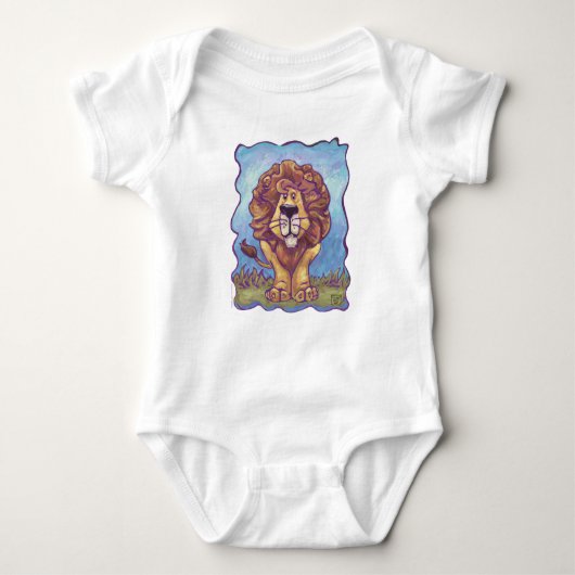 Cute Lion Baby Jersey Bodysuit (Voorkant)