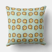 Cute lion blue patroon kussen (Achterkant)