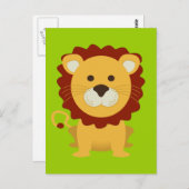 Cute Lion Briefkaart (Voorkant / Achterkant)