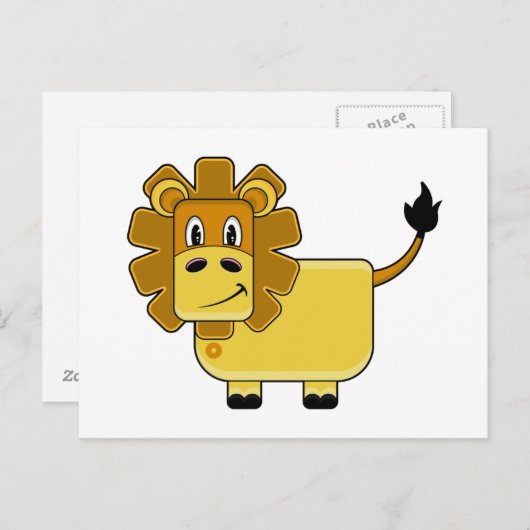 Cute Lion Briefkaart (Voorkant / Achterkant)