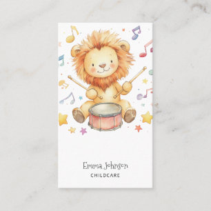 Cute Lion Cub Carte de visite de garde d'enfants
