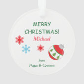 Cute Lion Cub Kinder Ornament (achterkant)