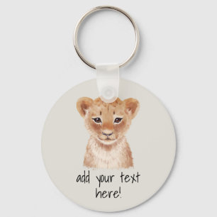Cute Lion Cub Persoonlijk Sleutelhanger