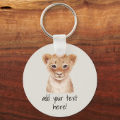 Cute Lion Cub Persoonlijk Sleutelhanger (Voorkant)