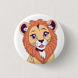 Cute Lion Cub Ronde Button 3,2 Cm