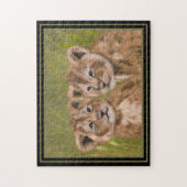 Cute Lion Cubs Jungle Animal Jigsaw Puzzle (Vertical)
