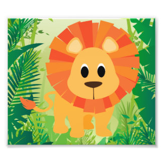 Cute Lion Foto Afdruk