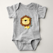 Cute Lion Illustration Romper (Voorkant)